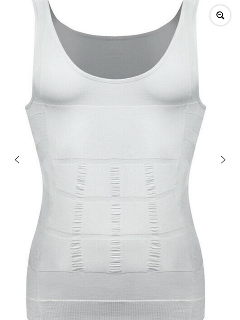 White Men's Slim Fit Compression Undershirt shaper Tank Top